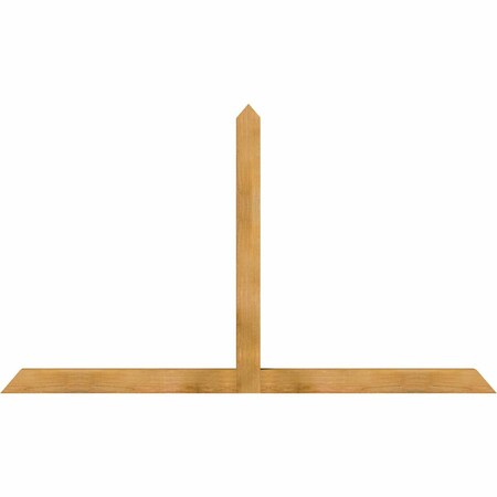 Ekena Millwork Portland Rough Sawn Timber Gable Bracket, Western Red Cedar, 84"W x 49"H x 4"D x 4"F, 14/12 Pitch GBW084X49X0404POR00RWR